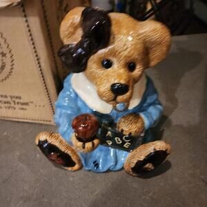COOKIE JAR Bear, Boyds Bear Collection, Teacher, Limited, Bearware Pottery, 90s